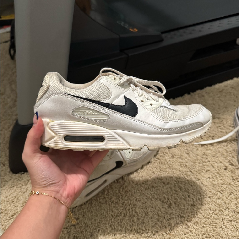 Nike Air Max White and Black Sneakers